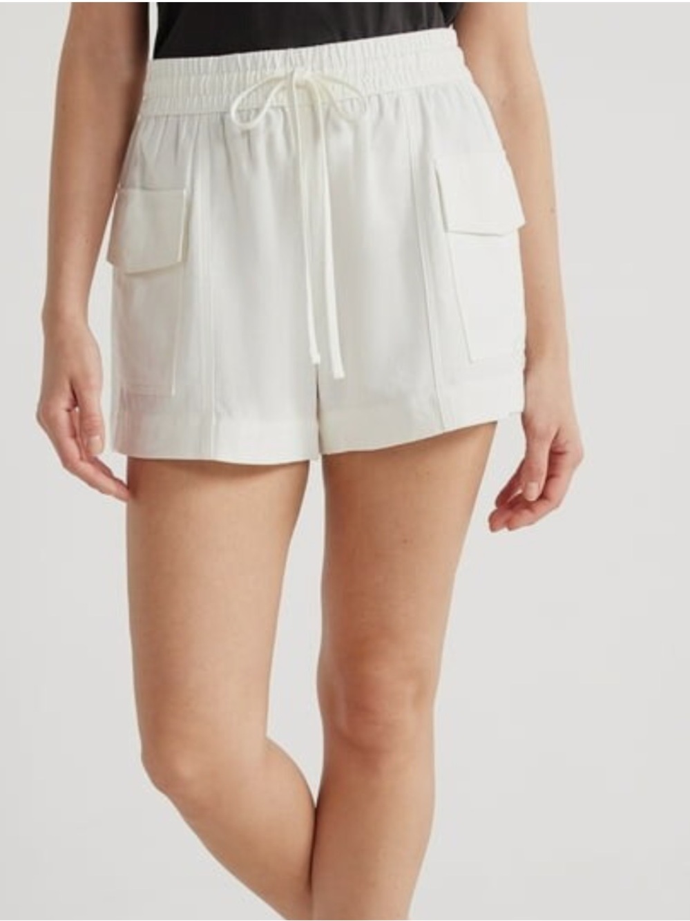Free Assembly Linen - rayon Blend Utility Pull-On Shorts - Sz XXL